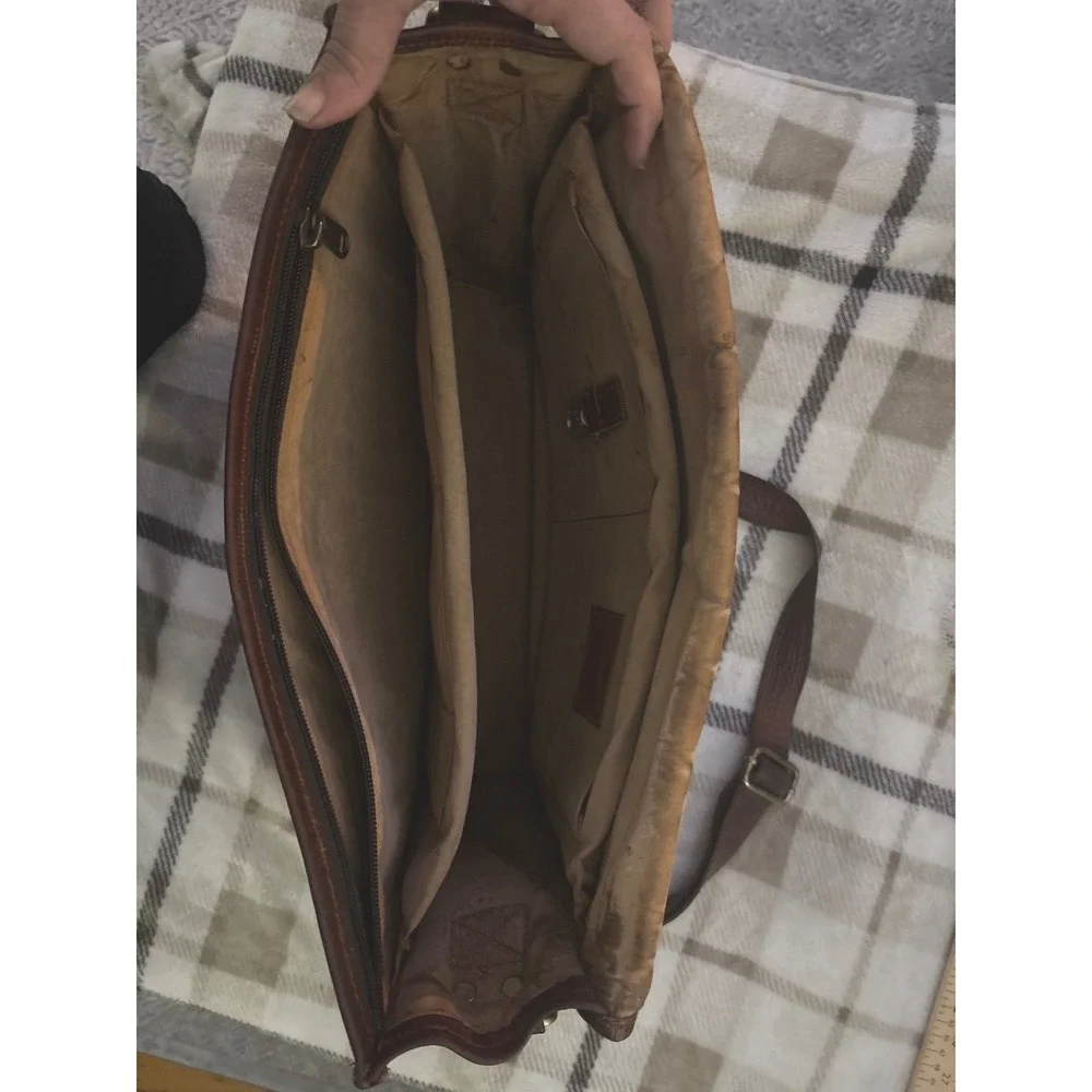 Urban Leather Messenger Bag Dark Brown Full Grain Leather Adjustable Strap